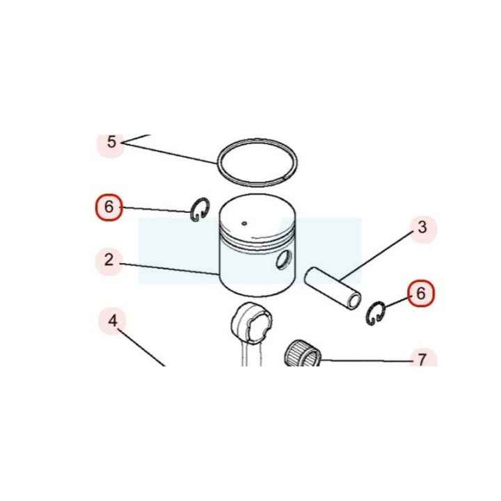 Clips d'axe de piston pour moteur Mitsubishi (BGO3488)