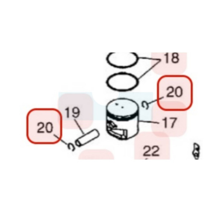 Clips d'axe de piston pour moteur Zenoah (335041320)