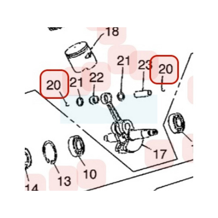 Clips d'axe de piston pour moteur Zenoah (TT690691001)