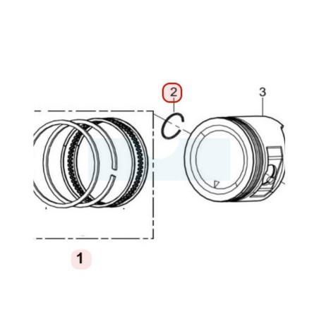 Clips de piston pour moteur Loncin (0001180014)