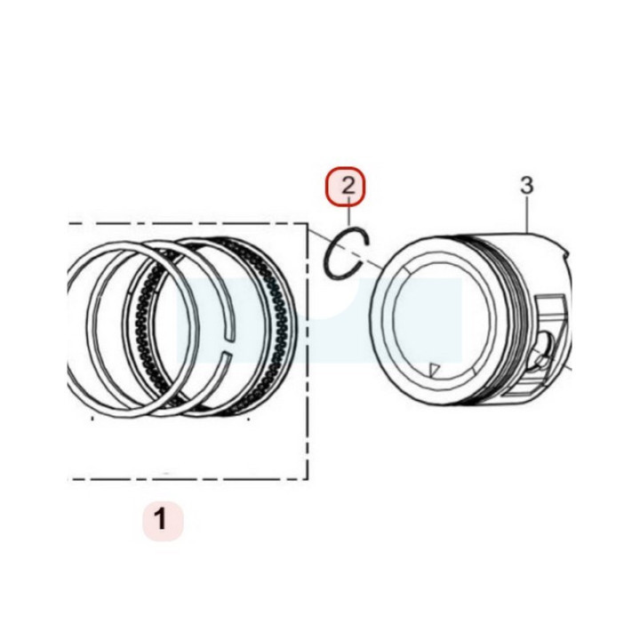 Clips de piston pour moteur Loncin (0001180014)
