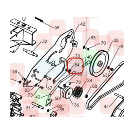 Clips de roue pour motobineuse Roques & Lecoeur (0300461201)