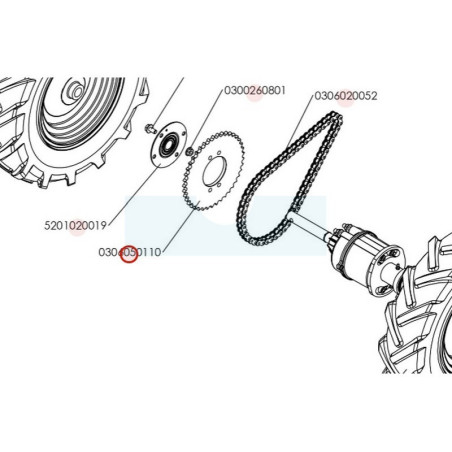 Couronne de différentiel pour tondeuse débroussailleuse Sarp (0306050110)