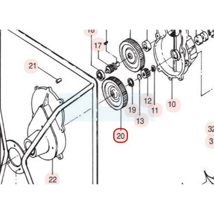 Couronne inférieure pour tarière Sarp (360290)