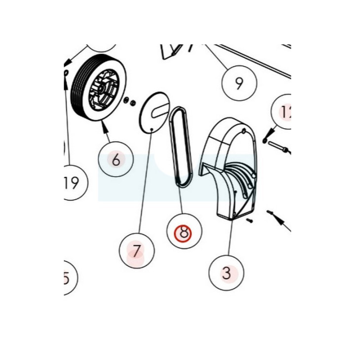 Courroie pour scarificateur Roques & Lecoeur (K306030047)