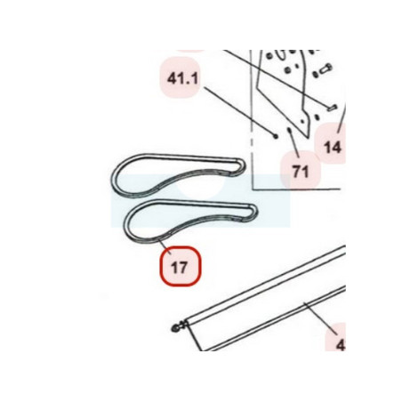 Courroie pour scarificateur Weibang (40R0124010)