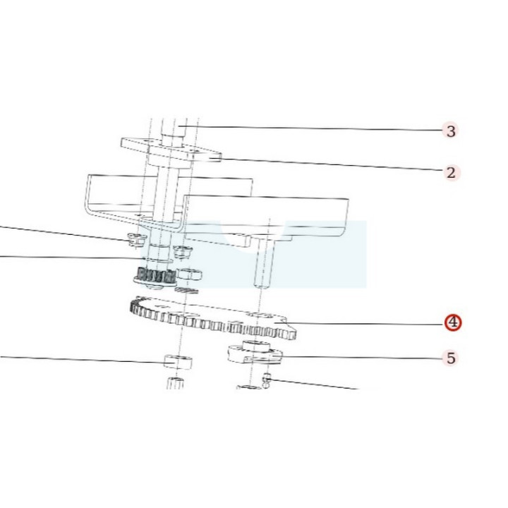 Crémaillère de direction pour débroussailleuse autoportée Roques & Lecoeur (S532033322013)