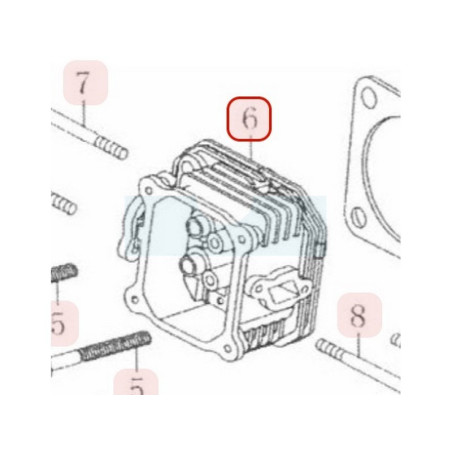 Culasse pour moteur Loncin (1200802790001)