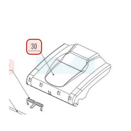 Déflecteur arrière pour tondeuse Weibang (5040105010)