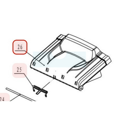 Déflecteur arrière pour tondeuse Weibang (5360116010)