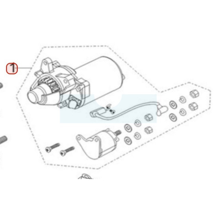Démarreur pour moteur Loncin (0001210121)