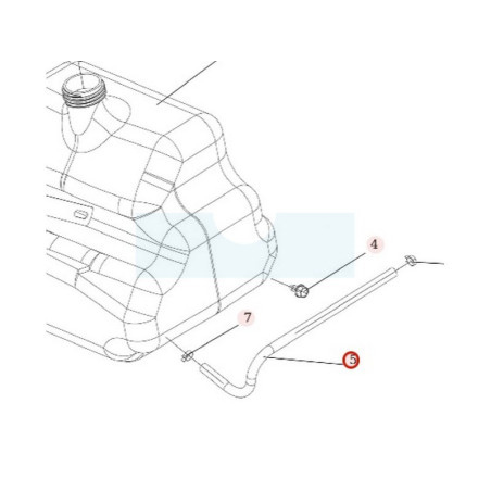 Durite à essence pour débroussailleuse autoportée Roques & Lecoeur (S532986018023)