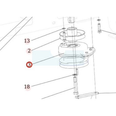 Embrayage électromagnétique pour débroussailleuse autoportée Roques & Lecoeur (N339242010)