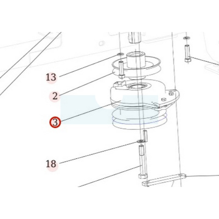 Embrayage électromagnétique pour débroussailleuse autoportée Roques & Lecoeur (N339242010)