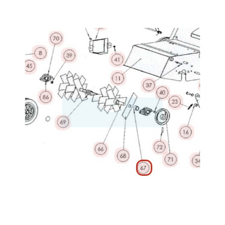 Entretoise de couteau pour scarificateur Sarp (0002020229)