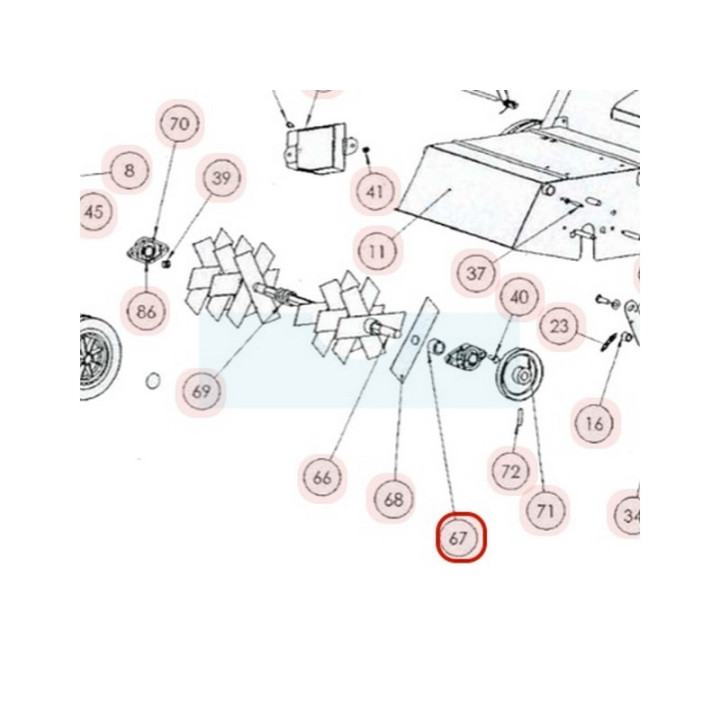 Entretoise de couteau pour scarificateur Sarp (0002020229)
