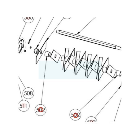 Entretoise de rotor pour scarificateur Roques & Lecoeur (K340000077)