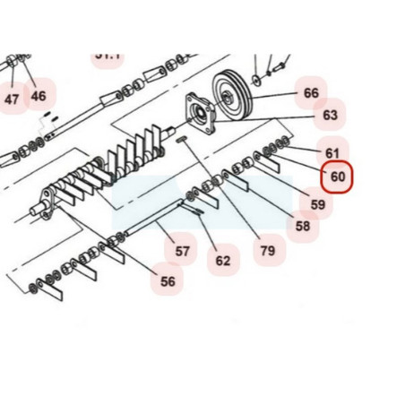 Entretoise fine de couteau pour scarificateur Weibang (48R0307010)