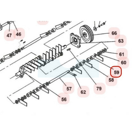 Entretoise large de couteau pour scarificateur Weibang (48R0306010)