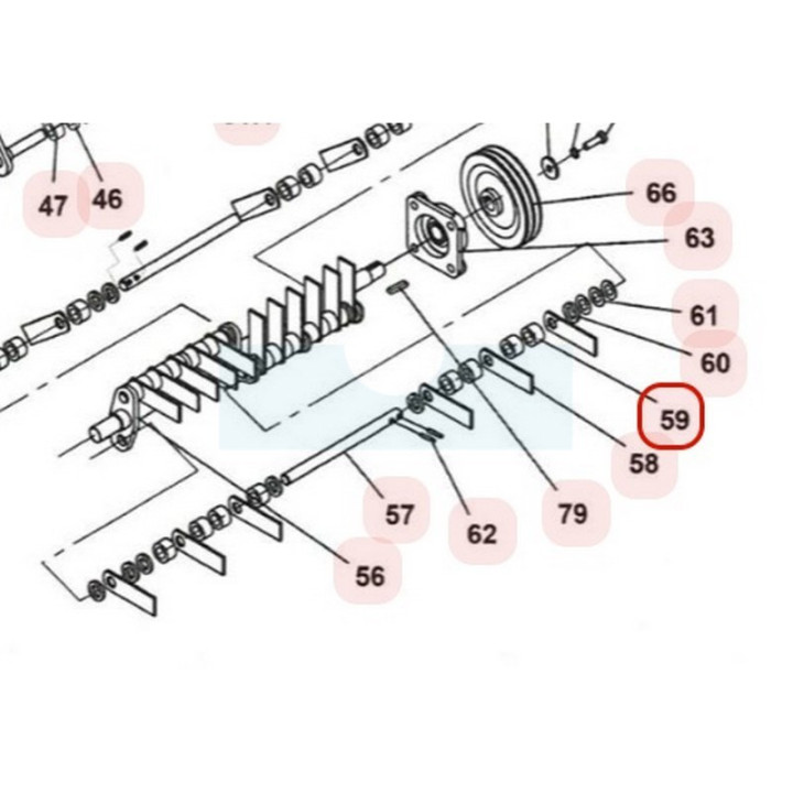 Entretoise large de couteau pour scarificateur Weibang (48R0306010)