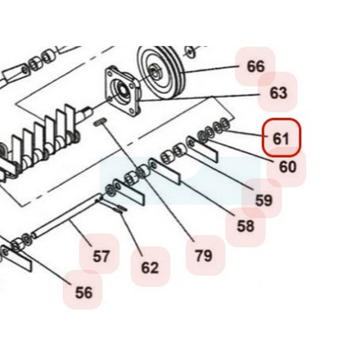 Entretoise nylon de couteau pour scarificateur Weibang (48R0308010)