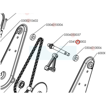 Entretoise plastique de pont pour motobineuse Roques & Lecoeur (0341000002)