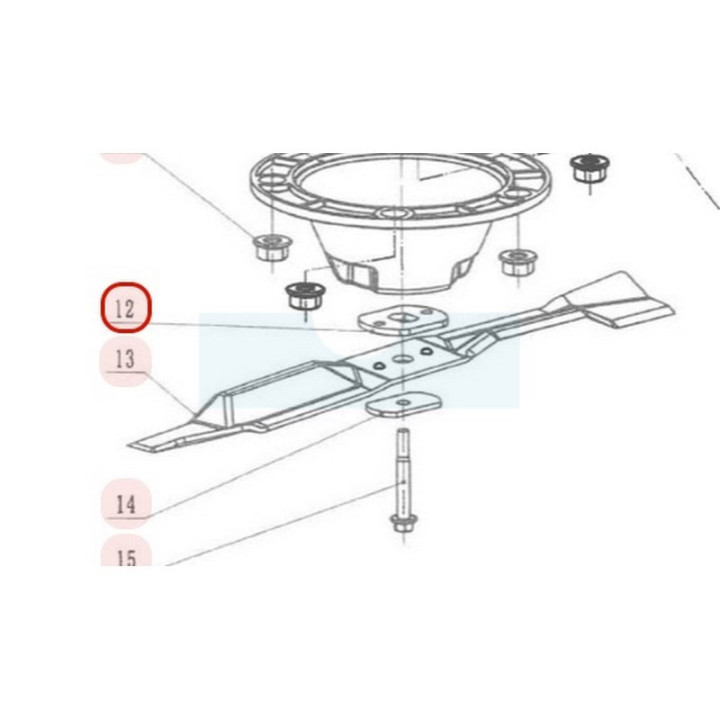 Entretoise supérieure de lame pour tondeuse Weibang (GM53A00000006002)