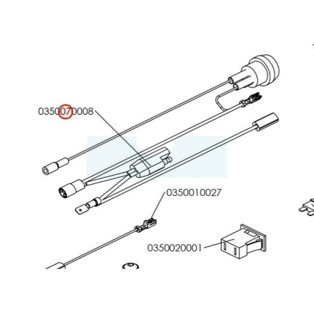 Faisceau électrique pour motobineuse Roques & Lecoeur (0350070008)
