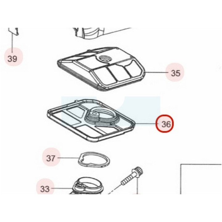 Filtre à air (inférieur) pour tronçonneuse Maruyama (285923)