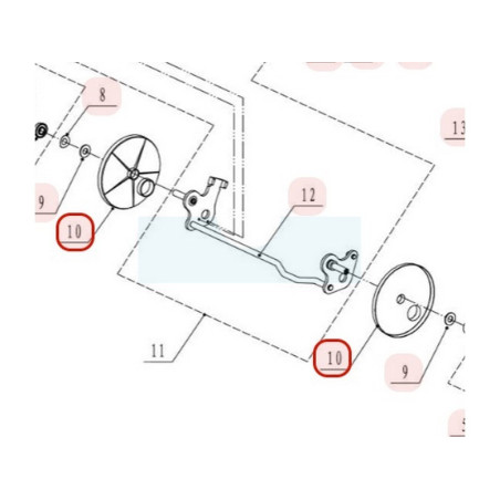 Flasque de roue pour tondeuse Weibang (5340310010)