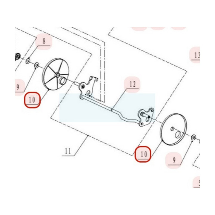 Flasque de roue pour tondeuse Weibang (5340310010)