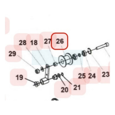 Galet tendeur pour scarificateur Weibang (40R013501002)