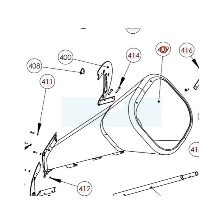Goulotte pour broyeur Sarp (0002020727)