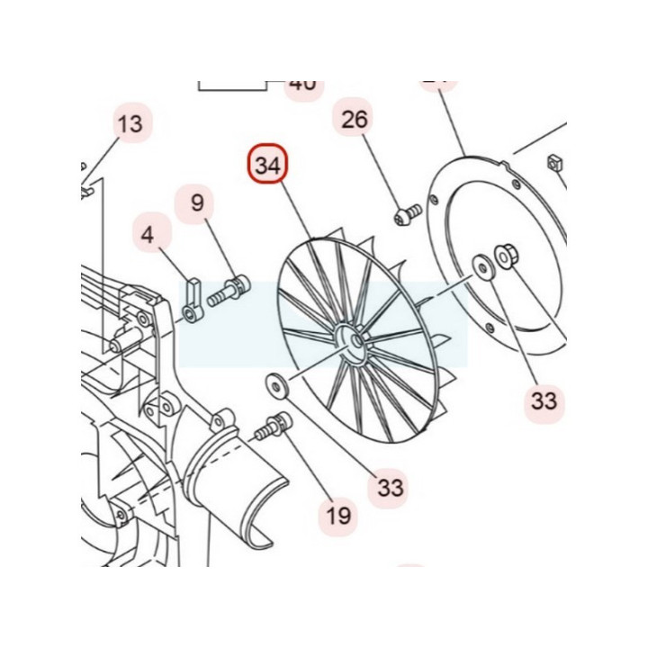Hélice de ventilation pour souffleur Maruyama (281874)