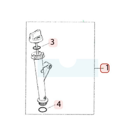 Jauge à huile + tube de remplissage pour moteur Kohler (1412320S)