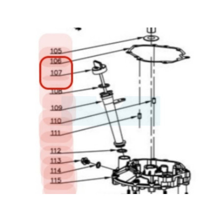 Jauge d'huile pour moteur Y173V Chinois (TY3331200000)