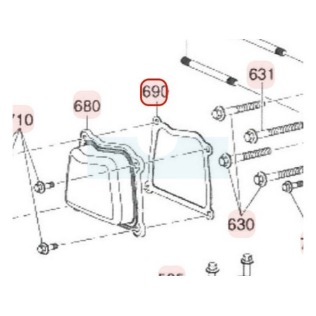 Joint de cache culbuteur pour moteur Robin / Subaru (12004Z02032000)