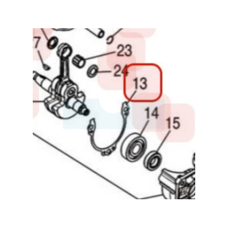 Joint de carter moteur pour moteur Zenoah (848F6021D1)