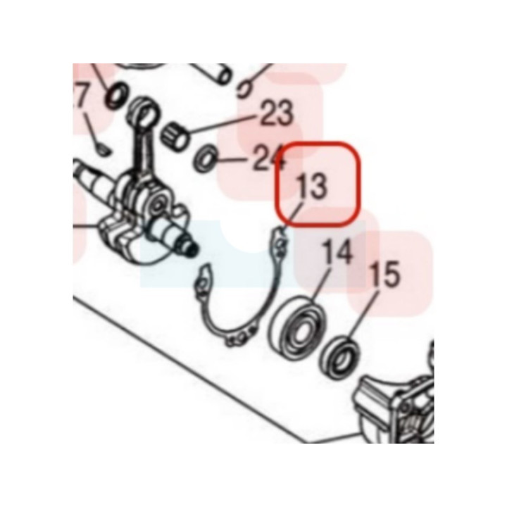 Joint de carter moteur pour moteur Zenoah (848F6021D1)