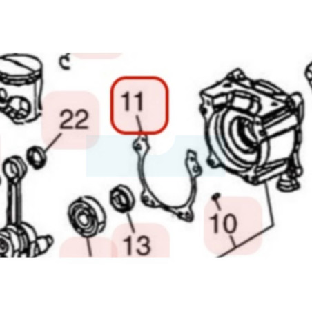 Joint de carter moteur pour moteur Zenoah (848GG021D1)