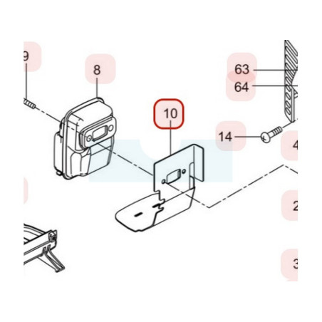 Joint d'échappement pour débroussailleuse / taille-haie / perche élagueuse Maruyama (273147)
