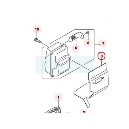 Joint d'échappement pour moteur Kawasaki (110612204)