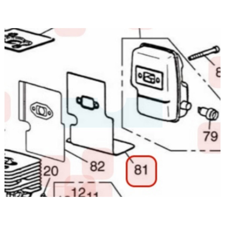 Joint d'échappement pour moteur Zenoah (848F3R15C0)