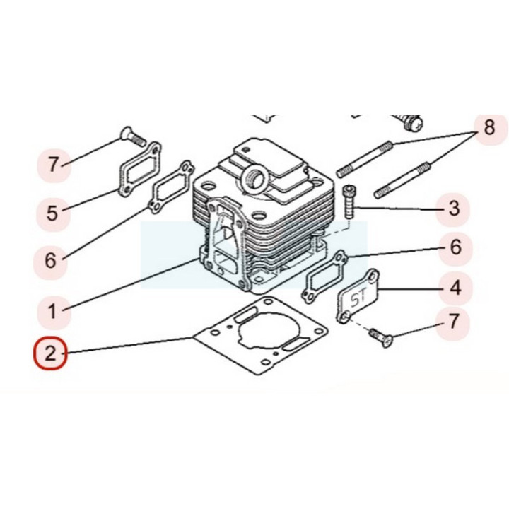 Joint d'embase pour moteur Mitsubishi (KW32016AA)