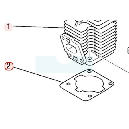 Joint d'embase pour moteur Mitsubishi (KW32023AA)