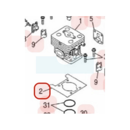 Joint d'embase pour moteur Zenoah (848F0112B0)