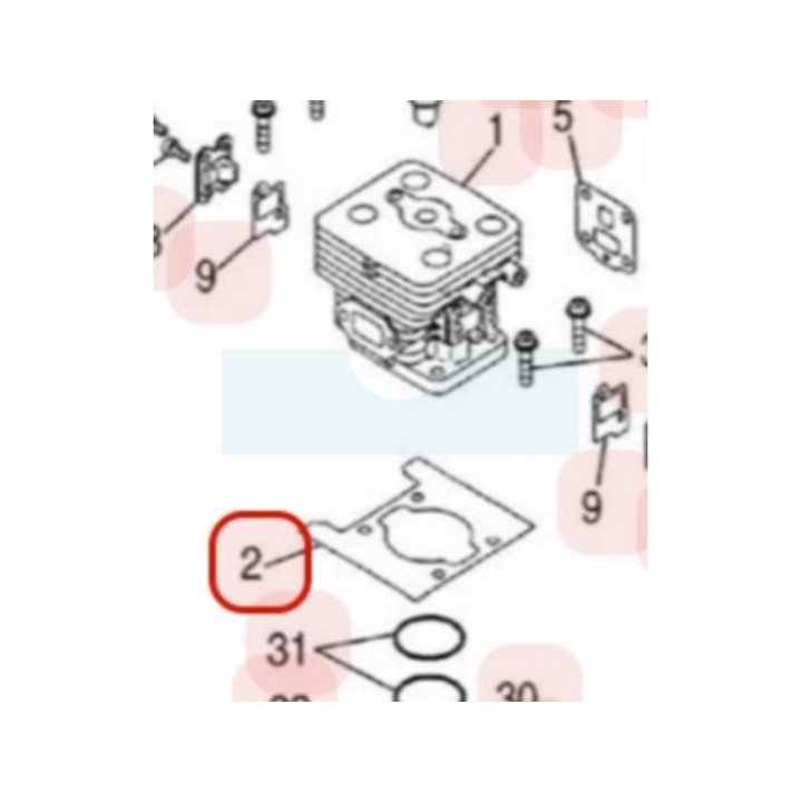 Joint d'embase pour moteur Zenoah (848F0112B0)