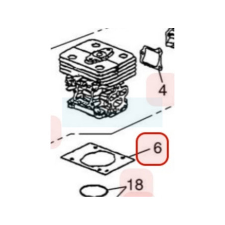 Joint d'embase pour moteur Zenoah (848GG012B1)