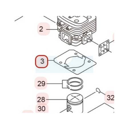 Joint d'embase pour souffleur Maruyama (286846)