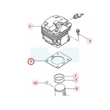 Joint d'embase pour tronçonneuse Maruyama (275220)